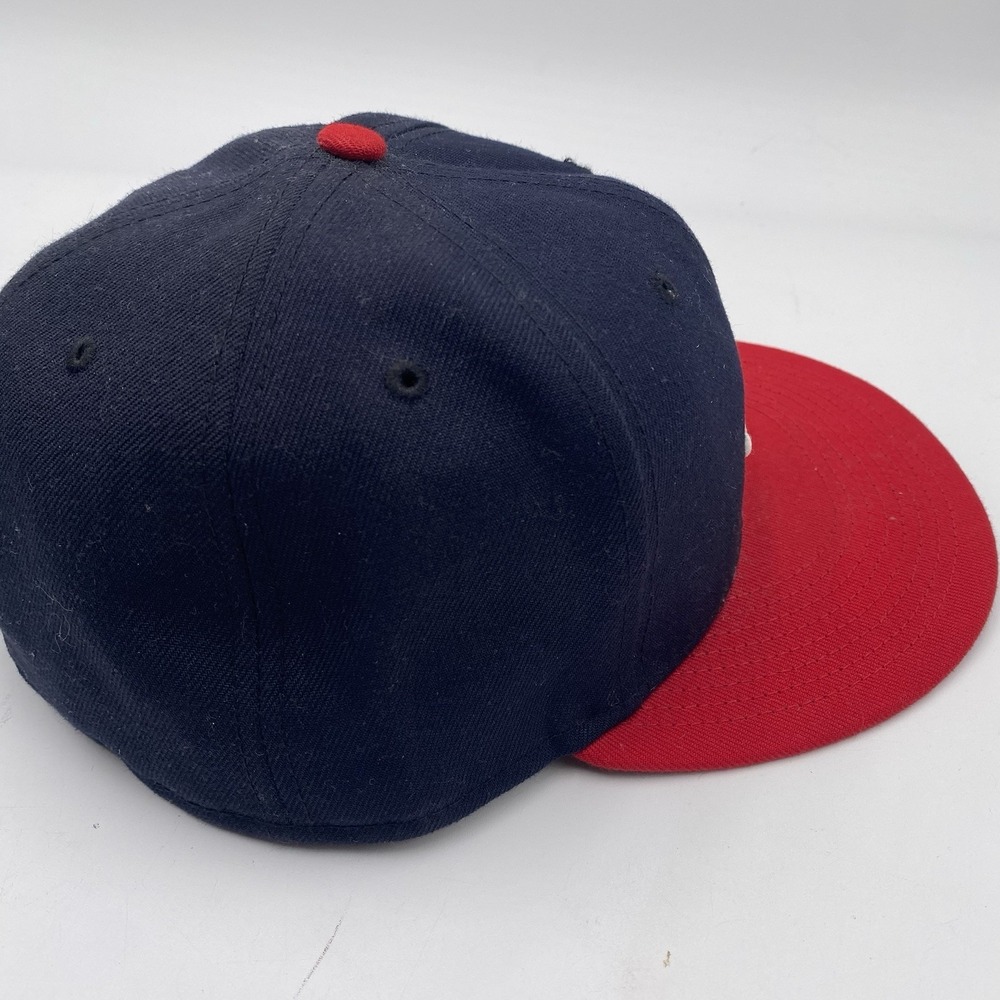 Atlanta Braves All Home Fitted New Era 59Fifty Hat Red Blue MLB Size 7 3/4 VGC - Picture 5 of 8